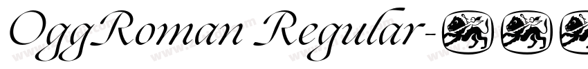 OggRoman Regular字体转换